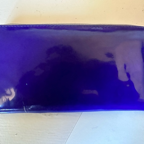 Steve Madden Wallet Vinyl Clutch Royal Blue - Picture 3 of 3